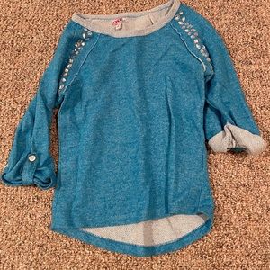 GIRLS BONGO LARGE CUTE AQUA W/ RHINESTONES